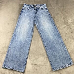 Sincerely Jules Acid Wash Wide Leg Jeans Women's Size 1/25‎ Denim Cotton Spandex
